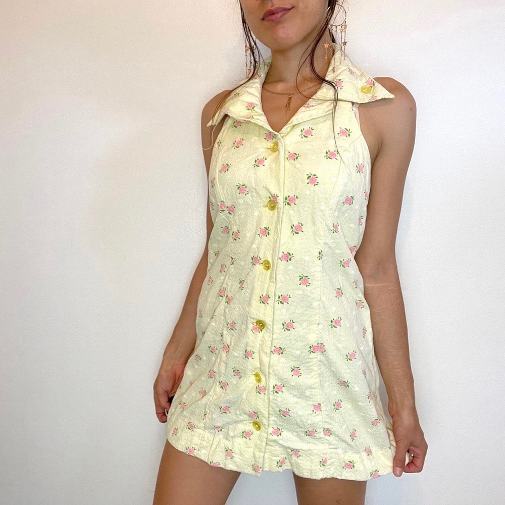 Vintage cottagecore halter dress